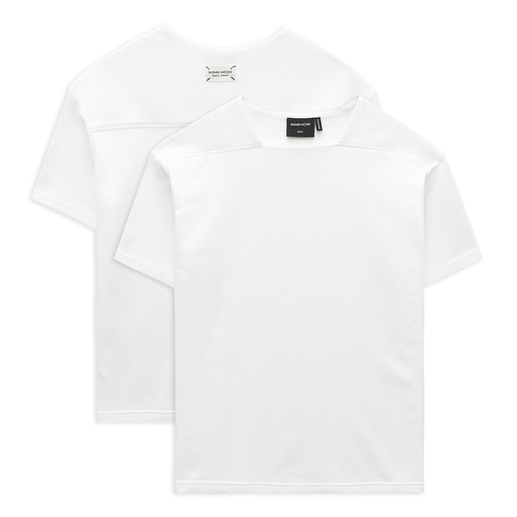 Áo Thun Nam Squareneck Plain, Chất Vải Thun Dệt Da Cá Thoải Mái, AT0063, SOMEHOW