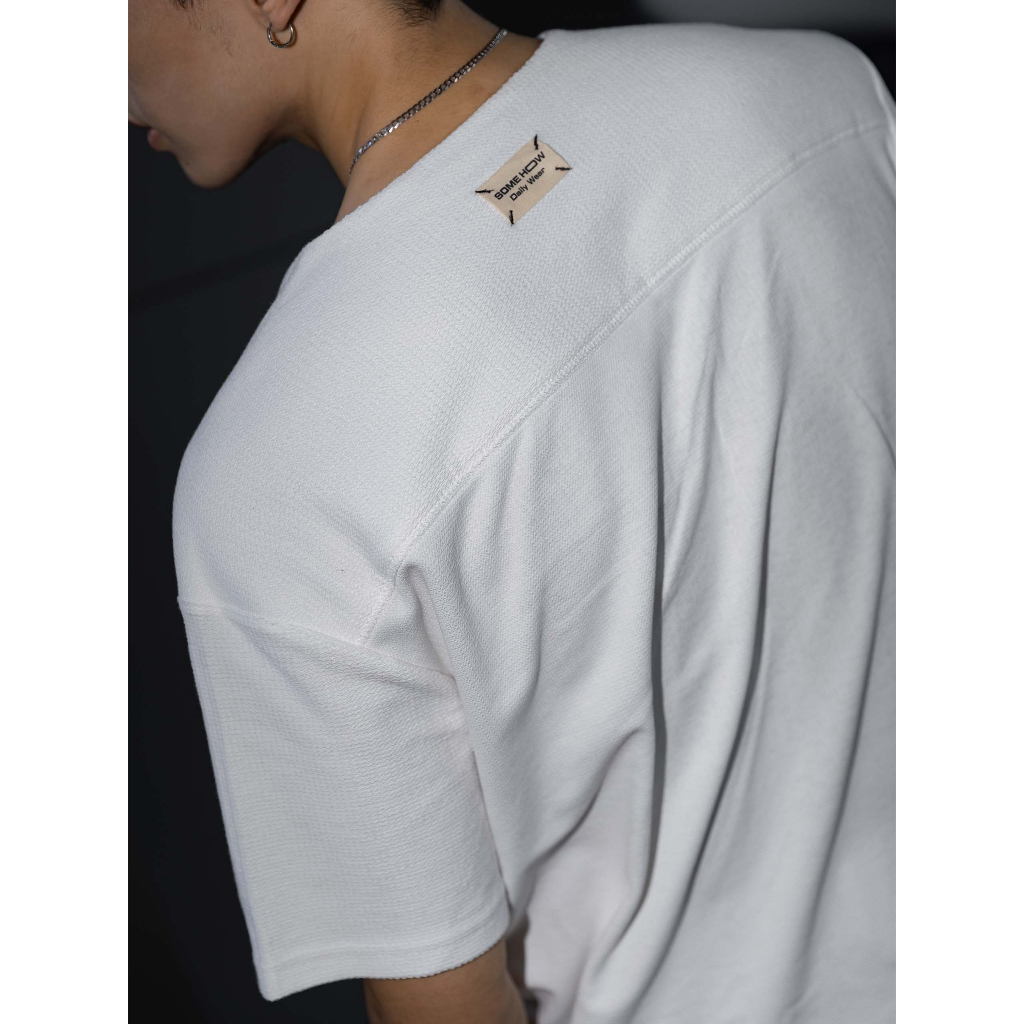 Áo Thun Nam Squareneck Plain, Chất Vải Thun Dệt Da Cá Thoải Mái, AT0063, SOMEHOW