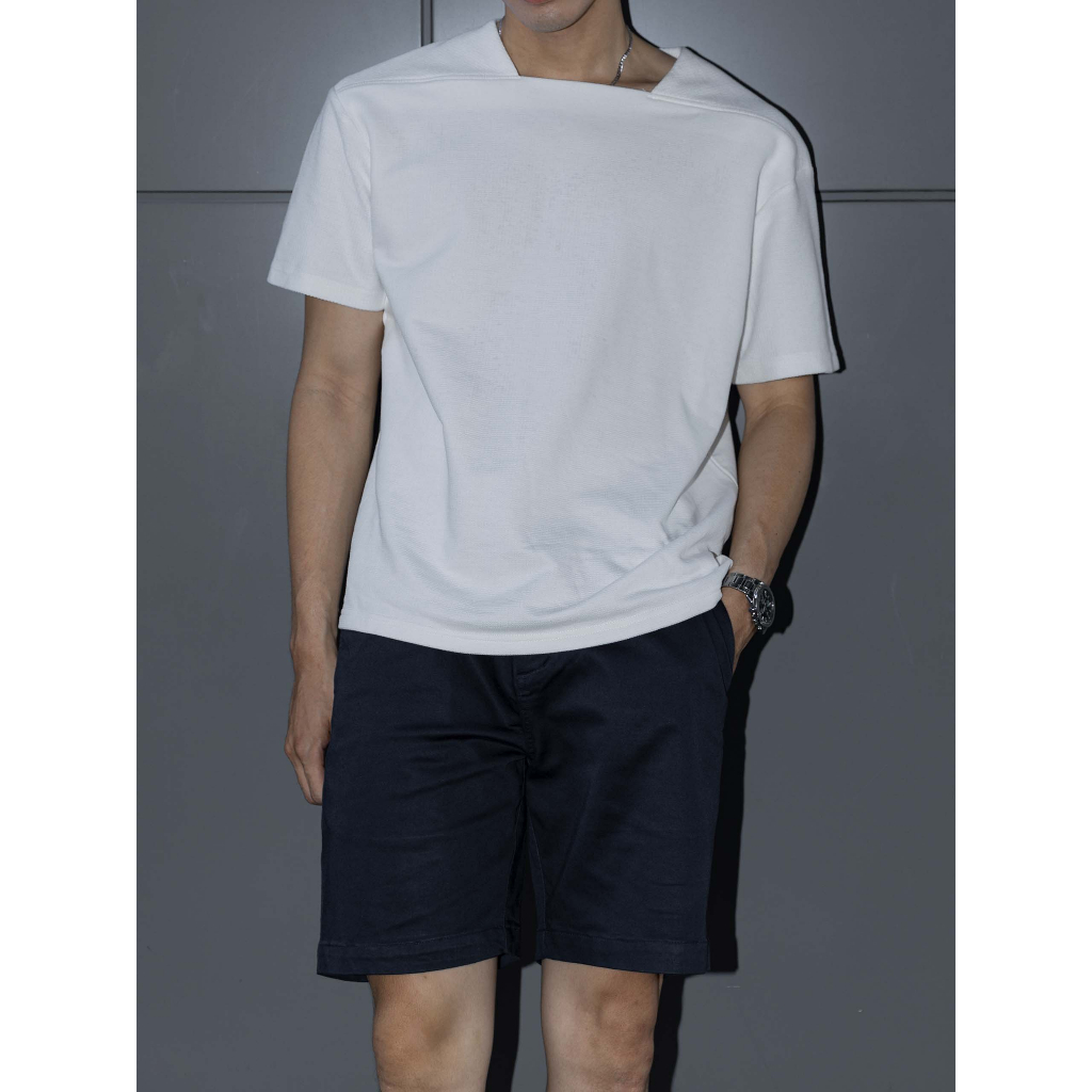 Áo Thun Nam Squareneck Plain, Chất Vải Thun Dệt Da Cá Thoải Mái, AT0063, SOMEHOW