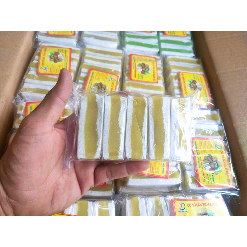 Bánh xà lam nhân dừa - Bánh in nhân dừa - Bánh in nhân đậu xanh - Bánh dẻo