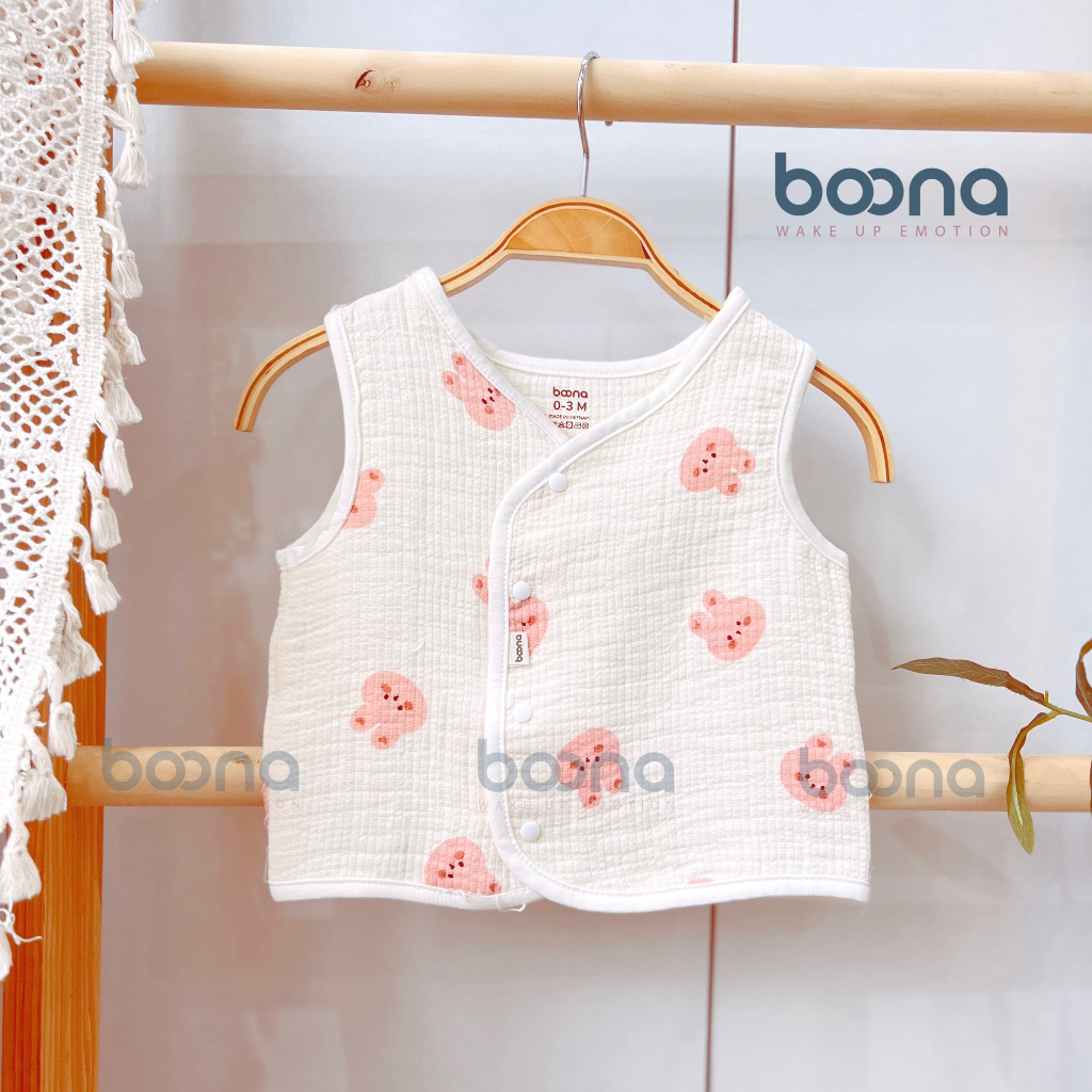 Gile xô Muslin Boona êm, mềm, thoáng khí, không xù lông, bụi vải cho bé