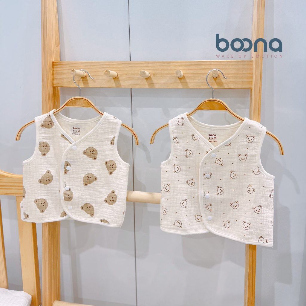 Gile xô Muslin Boona êm, mềm, thoáng khí, không xù lông, bụi vải cho bé