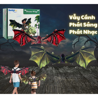 Đồ chơi cánh khủng long điện tử phát sáng cho bé trai cánh rồng thiên thần vẫy cánh phát nhạc làm quà tặng trung th