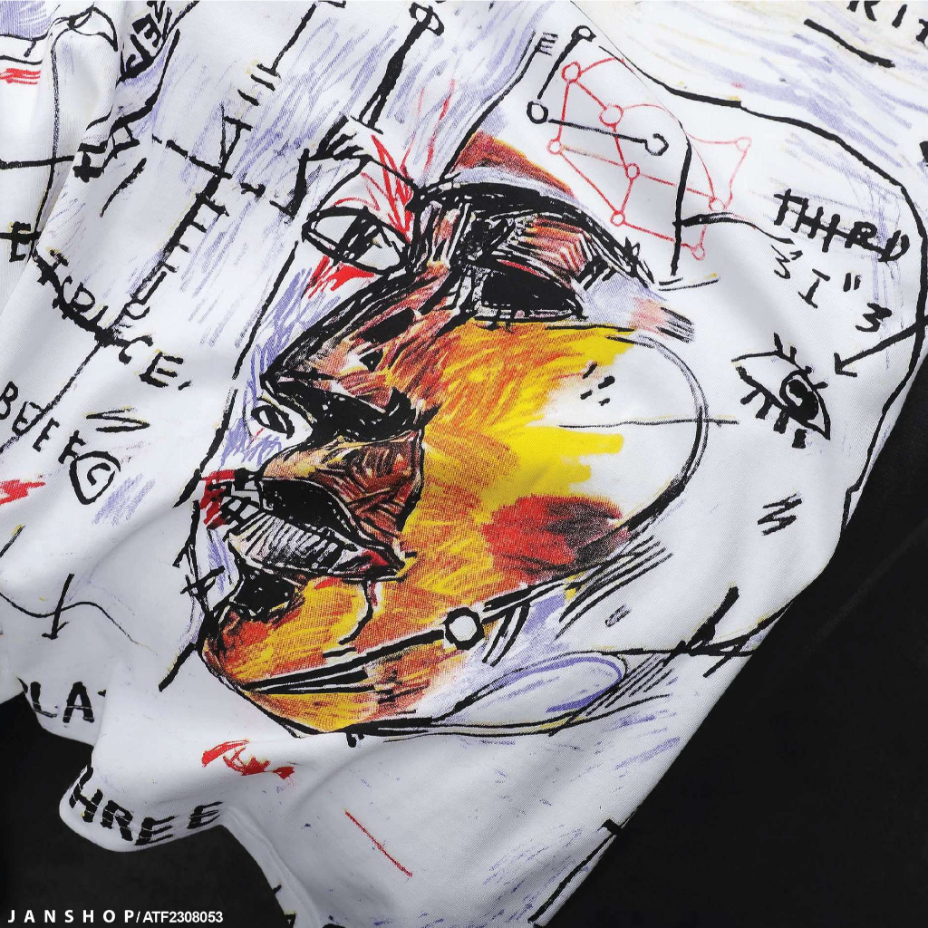 Áo thun tay ngắn form Relax LAWY chất vải cotton thoáng mát, mềm mịn, hình in tạo nên nét chấm phá riêng biệt và thú vị