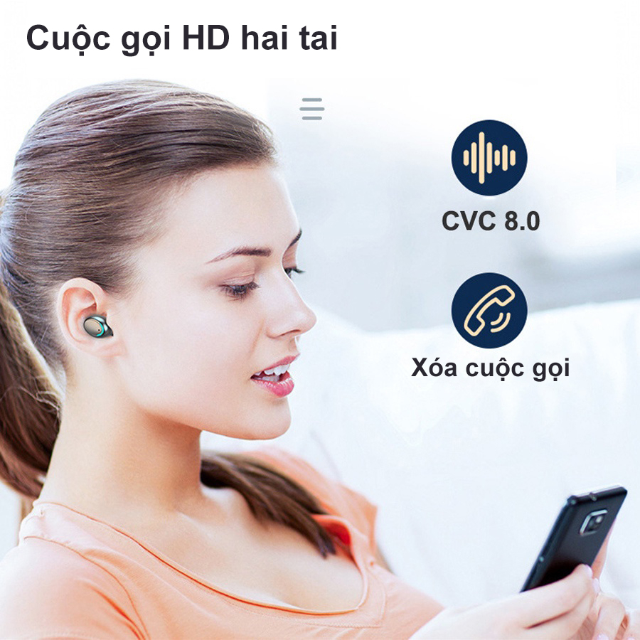 Tai Nghe Bluetooth Goojodoq TWS F9-5 Màn Hình LED Thông Minh Có Micro Không Dây Âm Thanh Nổi Bass Chống Nước