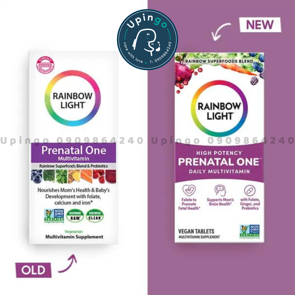 Vitamin thực vật hữu cơ Prenatal One Multivitamin Rainbow Light - 60 viên