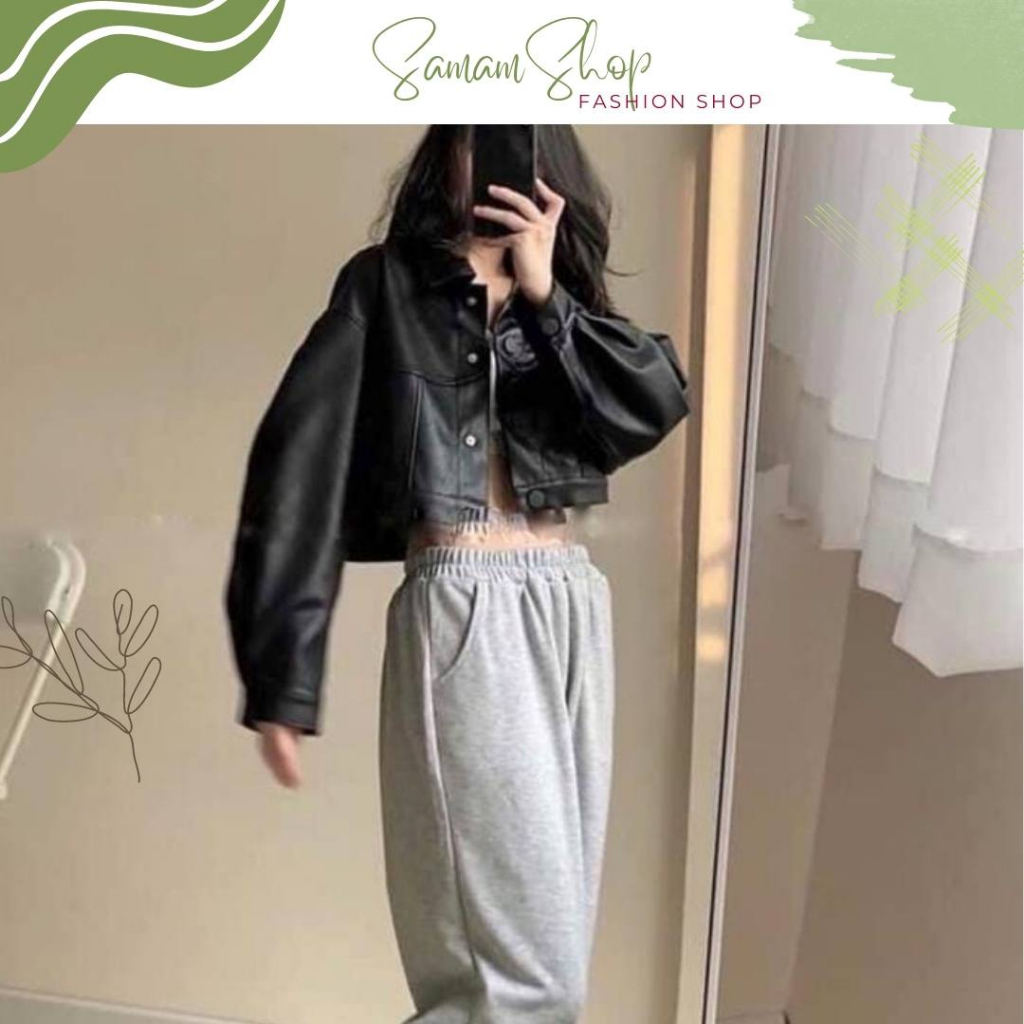 Áo khoác da croptop basic, áo khoác da nữ phong cách cá tính trẻ trung năng động | BigBuy360 - bigbuy360.vn