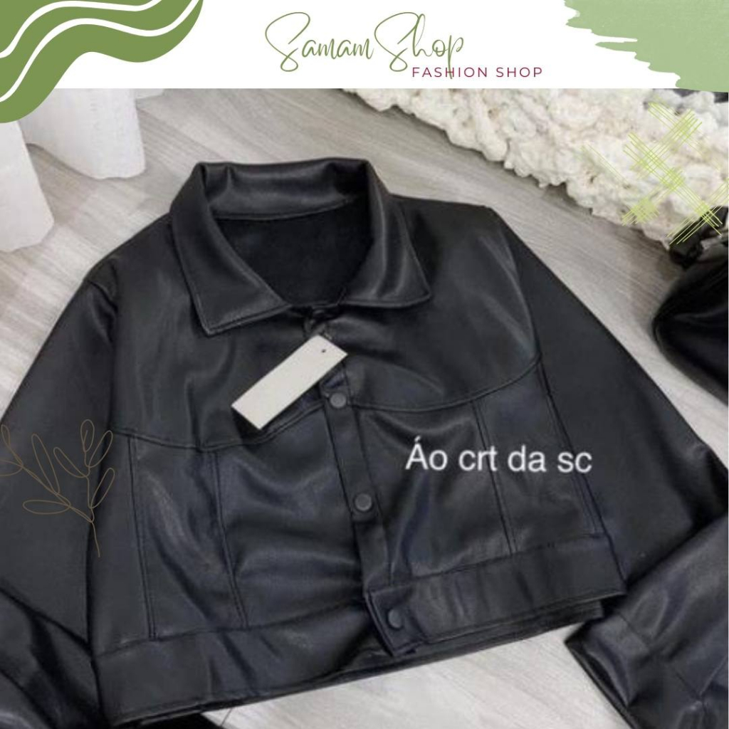 Áo khoác da croptop basic, áo khoác da nữ phong cách cá tính trẻ trung năng động | BigBuy360 - bigbuy360.vn