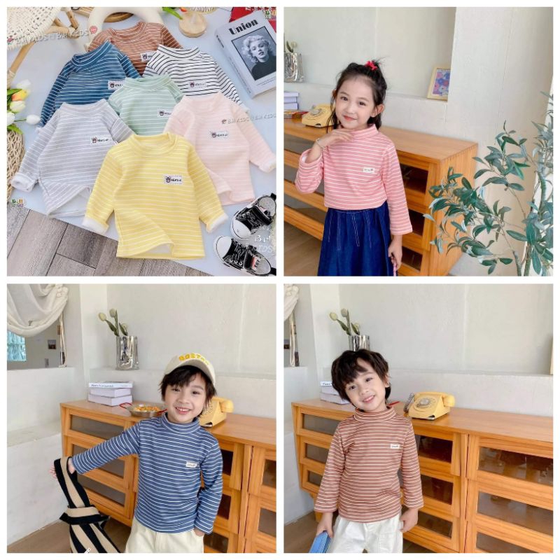 ÁO GIỮ NHIỆT LÓT NỈ LÔNG CHO BÉ TRAI BÉ GÁI