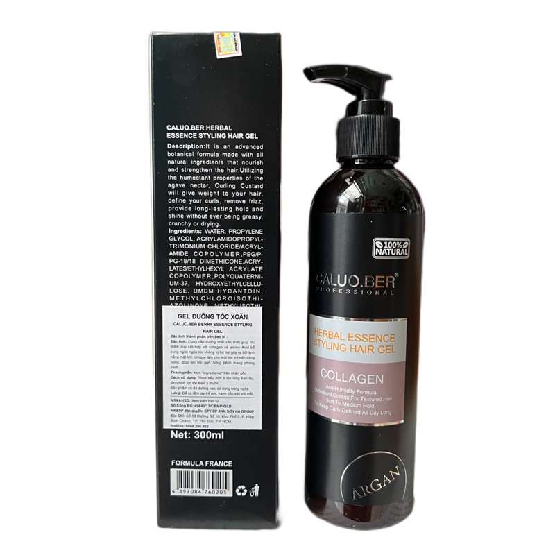 Gel dưỡng tóc xoăn Caluo.Ber Styling Hair Gel 300ml
