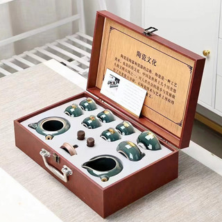 Bộ ấm chén uống trà men rạn cao cấp AC12