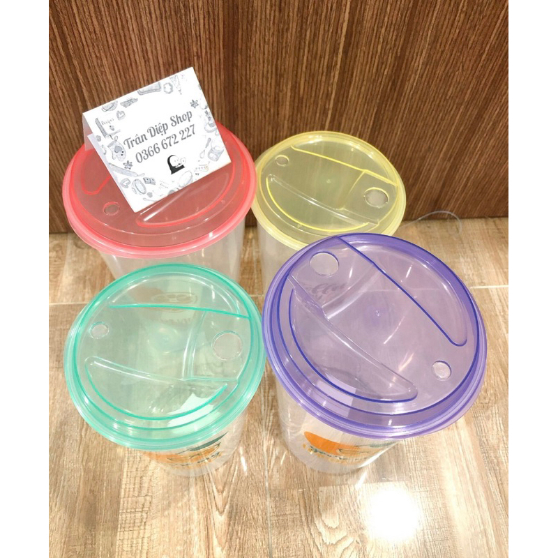 Combo 2 Ly Nhựa Trong FRUIT Duy Tân