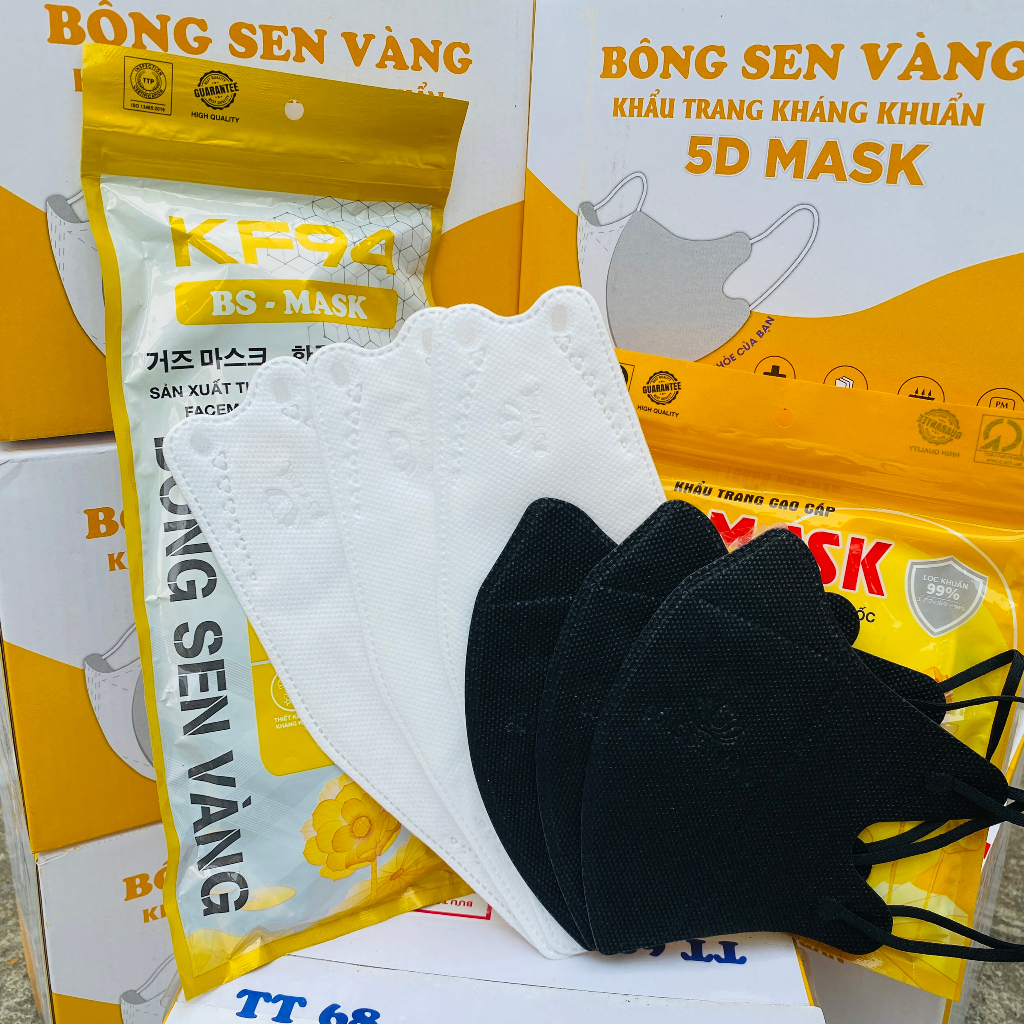 300c KF94 Tặng thêm 100c 5D Bông Sen Vàng