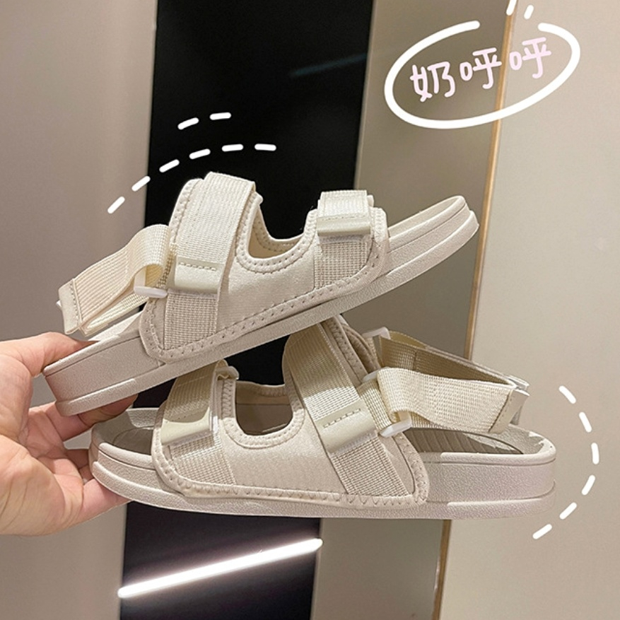 Giày sandal quai hậu nữ 2023 Fullbox bản 2 quai ngang đế cao
