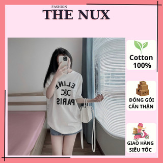 Áo Thun form rộng nữ brand hcm, chất vải coton 100% mềm mại thoáng mát, chuẩn form đẹp, đường may móc xích, bo cổ 3cm