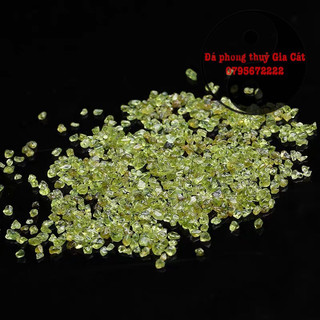 Đá vụn peridot vụn đá peridot siêu nhỏ đẹp đá thanh tẩy tarot 1kg 500g