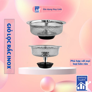 Dụng cụ lọc rác bồn rửa chén chống tắc nghẽn bằng inox bền đẹp (LRI03)