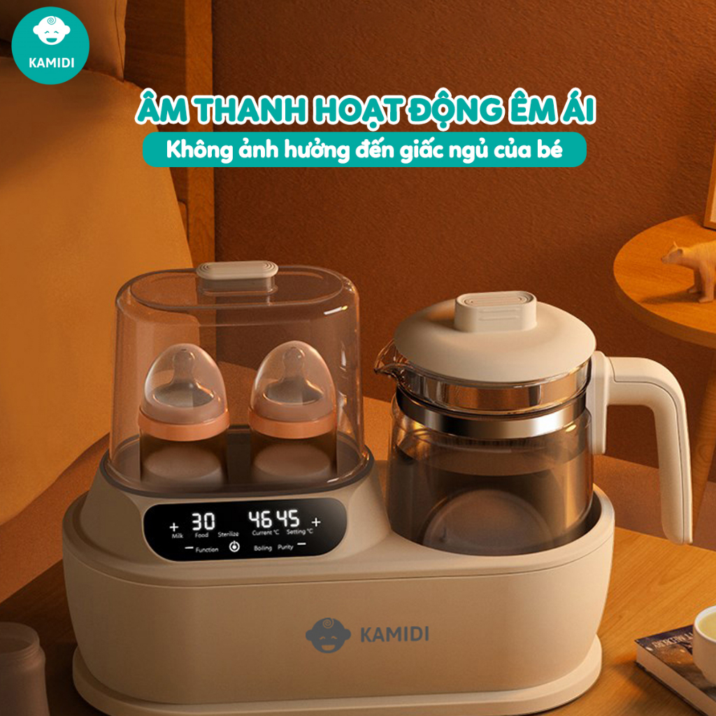 Máy Đun Nước Hâm Sữa 6in1 Kamidi Speed 1 Cho Bé Thông Minh Tiện Lợi Đa Chức Năng