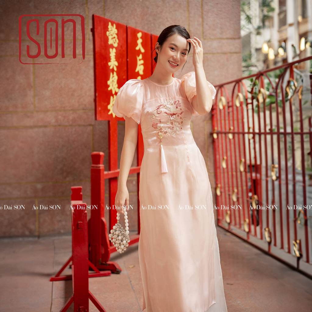 Quần áo dài Son vải lụa nhiều màu, chưa bao gồm áo