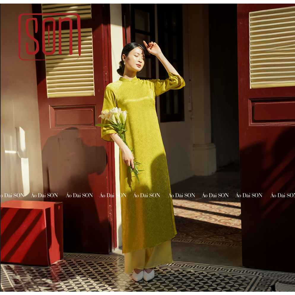 Quần áo dài Son vải lụa nhiều màu, chưa bao gồm áo