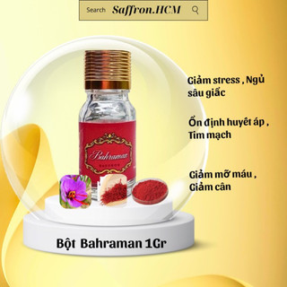 Bột Saffron Nhụy hoa Nghệ tây bahraman 1gr/lọ