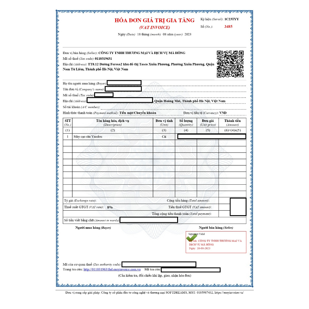 Máy cạo râu cầm tay lưỡi ngang Yandou SC-316U