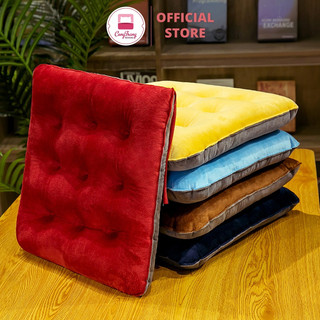 Đệm Ngồi bệt VẢI NHUNG HOMIES, nệm ngồi bệt bông trắng tinh khiết size 40cm x 40cm