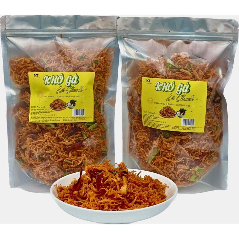 Khô gà lá chanh 1kg dai ngon đậm vị - MT Food