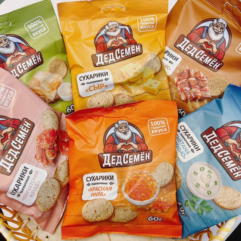 Bánh mì sấy khô SUKHARIKI Nga /60g