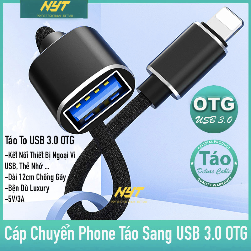 Cáp USB 3.0 OTG Cho Phone Táo Cao Cấp NYT CDN103 - BH 12T Đổi Mới