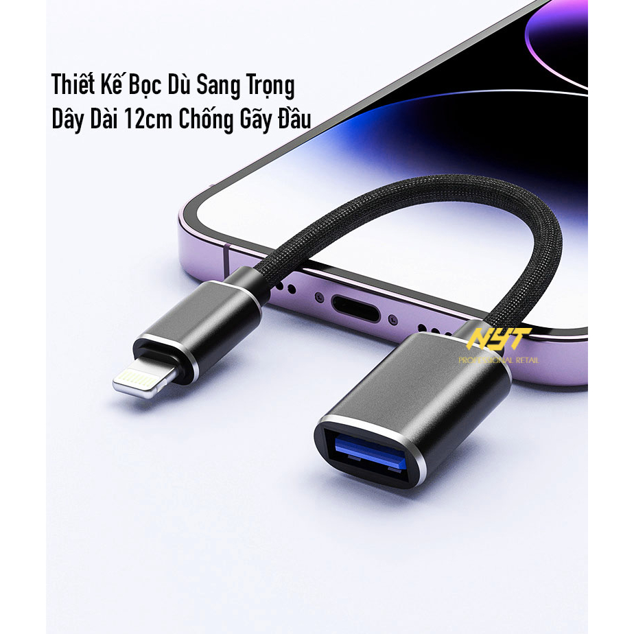Cáp USB 3.0 OTG Cho Phone Táo Cao Cấp NYT CDN103 - BH 12T Đổi Mới