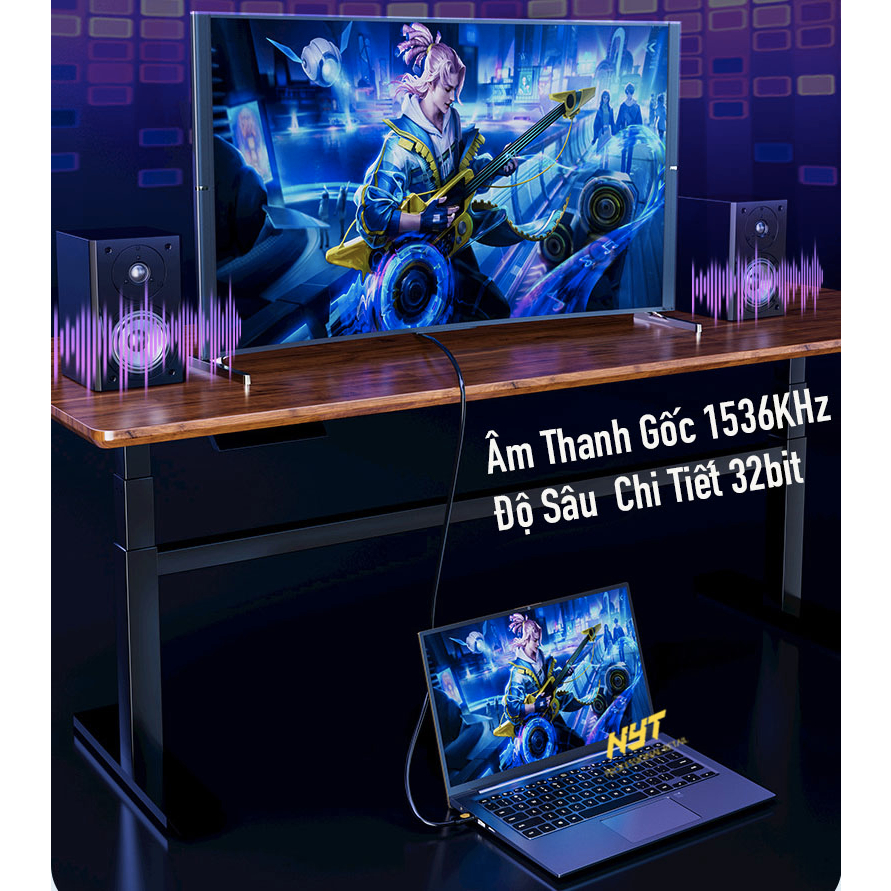 Dây HDMI 2.0 4K@60Hz Tròn Dẻo Dài 0.5M -10M Cao Cấp NYT HAN101 - BH 12T Đổi Mới