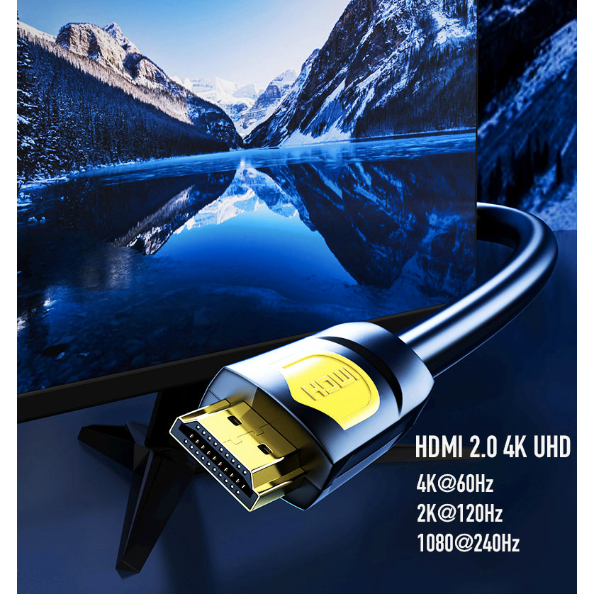 Dây HDMI 2.0 4K@60Hz Tròn Dẻo Dài 0.5M -10M Cao Cấp NYT HAN101 - BH 12T Đổi Mới