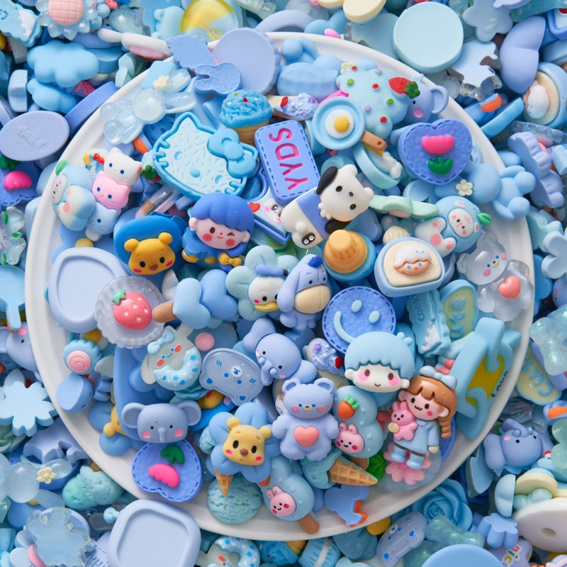 💕🌈Set combo Charm kèm Keo nhiều mẫu hoạt hình decor dễ thương Cute