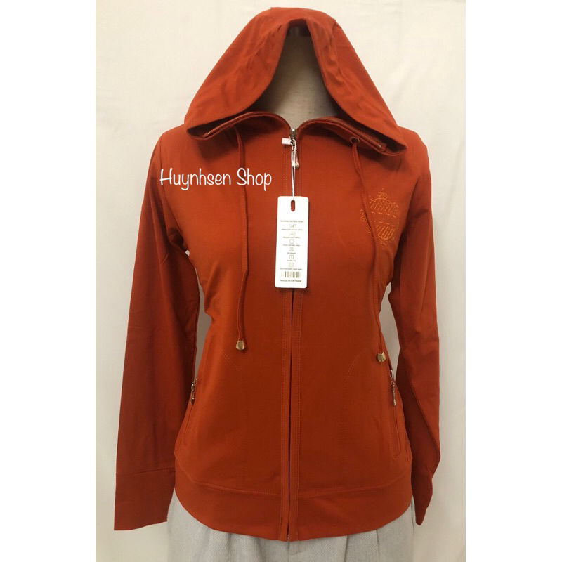 Áo Khoác Nữ Thun Cotton Lạnh Thêu Logo, Chất Vừa , Mềm , Mịn, Mát , Túi Dây Kéo. Bigsize Đến 75Kg . Huynhsen Shop