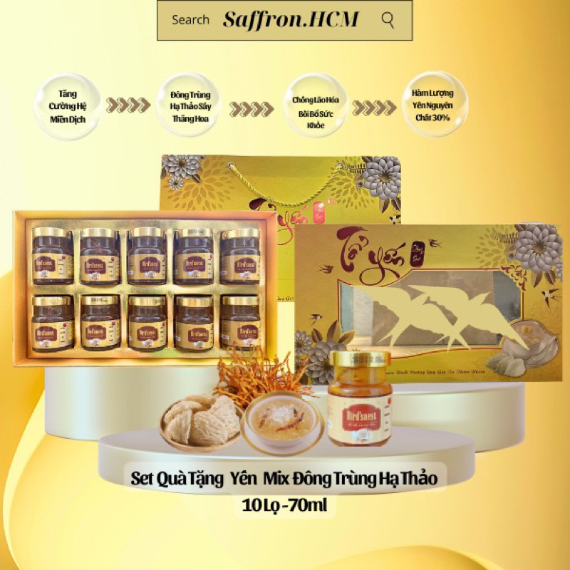 SET QUA YÊN SAFFRON VƠI ĐÔNG TRÙNG HẠ THẢO