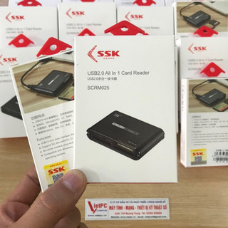 Đọc thẻ nhớ ssk tất cả trong 1, đọc thẻ cf, sd, microsd, xd card, m2, pro duo