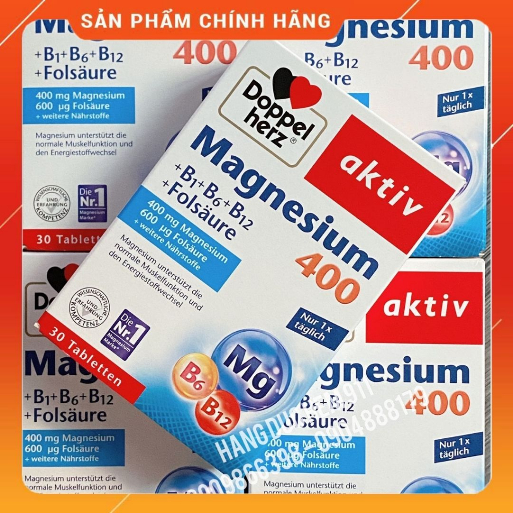 Viên bổ sung Magnesium Sắt Vitamin B1 30 viên nội địa Đức DATE 2025
