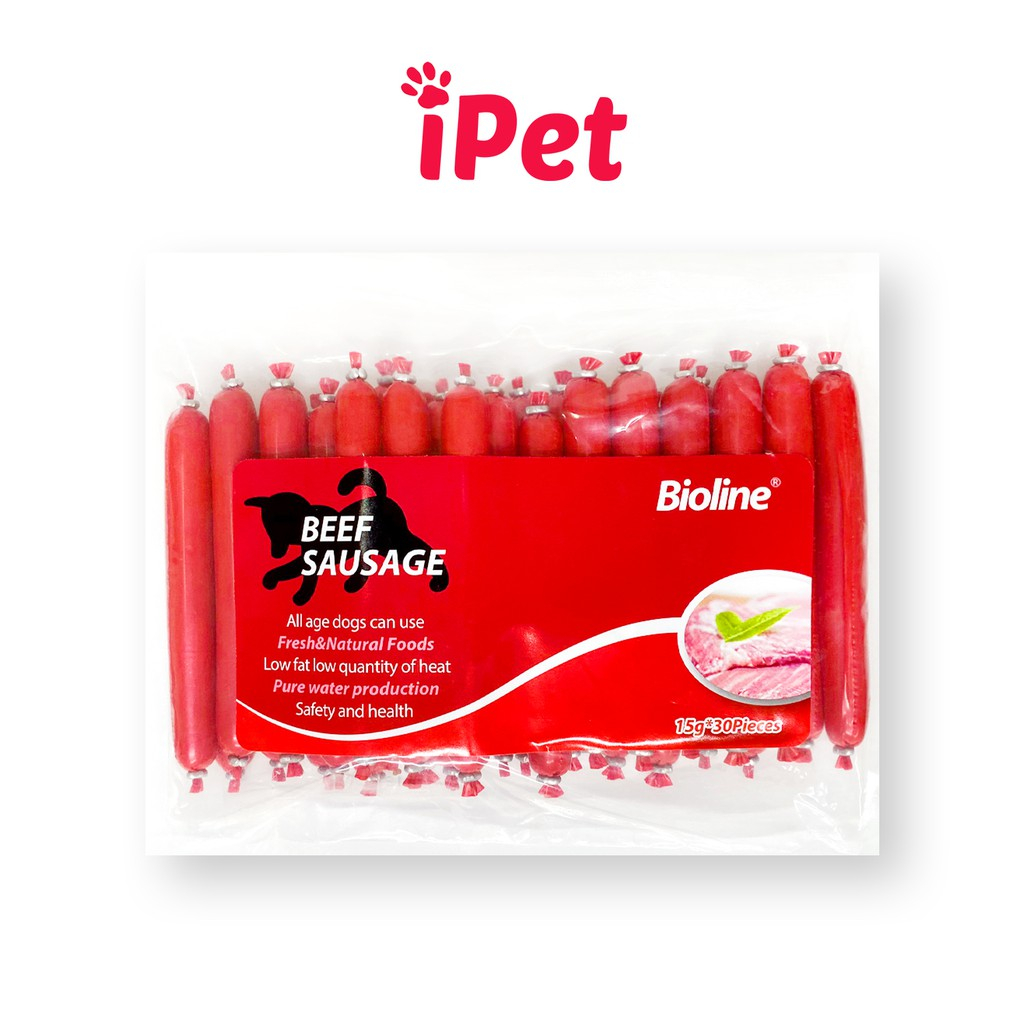 Xúc Xích Cho Chó Mèo Hamster Thú Cưng Dinh Dưỡng Giàu Vitamin, Đạm Bioline - iPet Shop