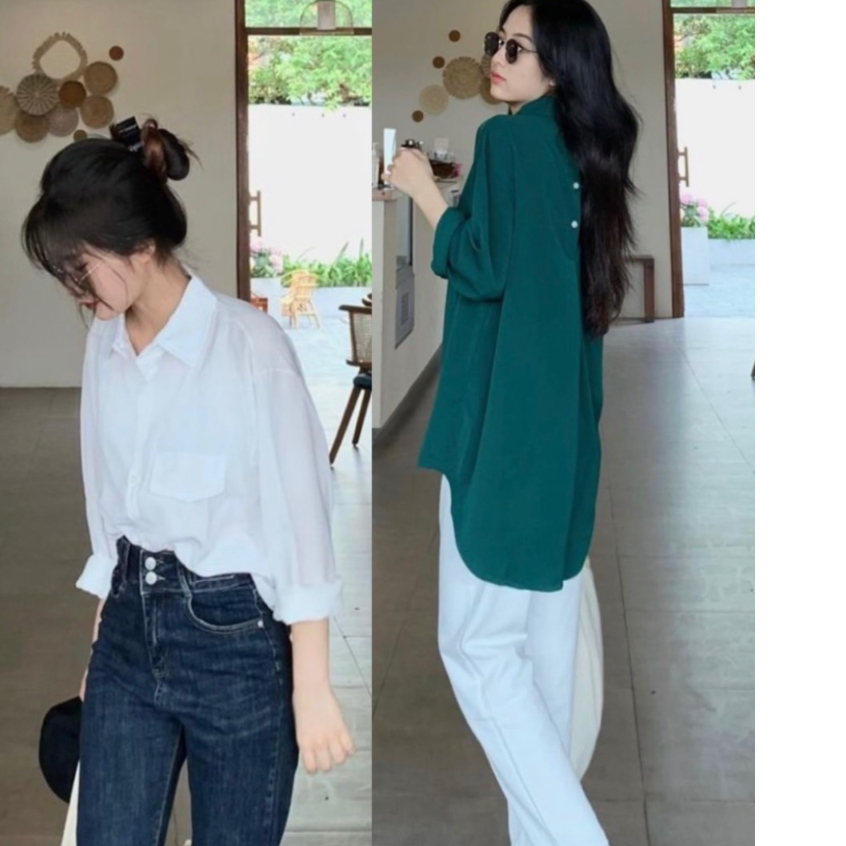 Áo sơ mi nữ Maia thiết kế vạt tôm túi ngực cúc lưng cá tính Somivattom1104 P0K38