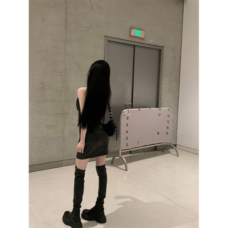 [HÀNG CÓ SẴN] Đầm da đai cổ yếm sexy