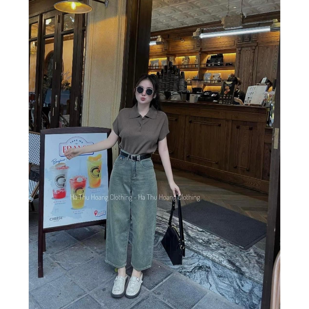 QUẦN JEAN BAGGY XANH NHẠT TÚI NẸP