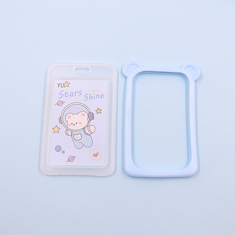 Dây đeo thẻ học sinh, bảng tên dành cho sinh viên mẫu tai gấu dễ thương cute nhiều màu sắc)