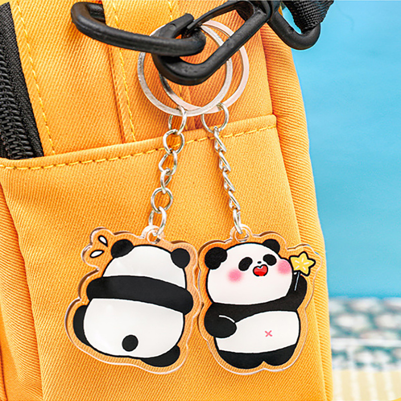 Móc khóa mini hình gấu trúc Panda nhiều hình cute dễ thương, móc gắn chìa khóa hình gấu xinh xắn