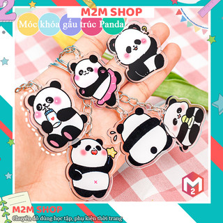 Móc khóa mini hình gấu trúc Panda nhiều hình cute dễ thương, móc gắn chìa khóa hình gấu xinh xắn