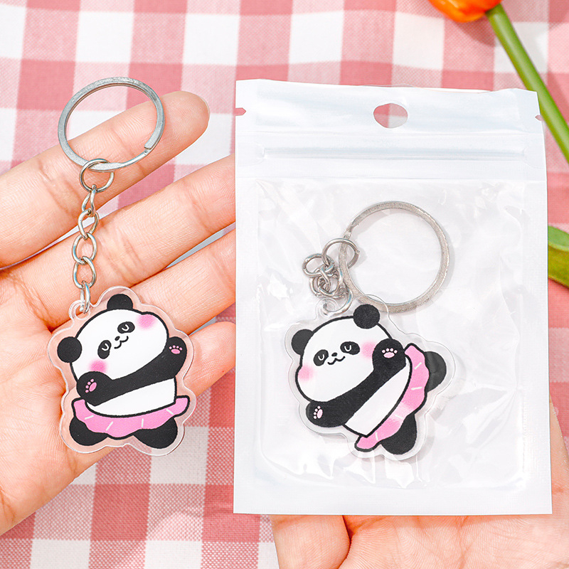 Móc khóa mini hình gấu trúc Panda nhiều hình cute dễ thương, móc gắn chìa khóa hình gấu xinh xắn