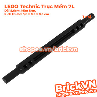[1 Cái] LEGO Technic Trục Mềm 7L Dài 5,6cm, Màu Đen ID 6132744 32580