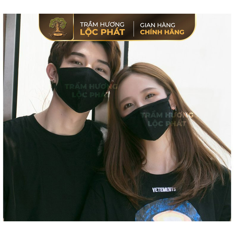 Khẩu Trang Vải Nam Nữ Màu Xám Nhạt Cotton Nhật Cao Cấp Chống Nắng Ngăn Tia UV Thoáng Mát Mềm Mại 1 cái