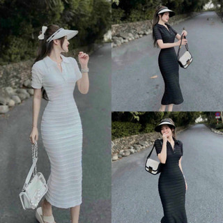 Đầm nữ kiểu dáng gân xô ren body thích hợp đi tiệc, đi chơi
