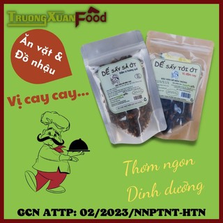 Dế sấy, dế sấy tỏi ớt, dế sấy sả ớt, dế sấy cay giòn, thực phẩm ăn liền, ăn vặt, đồ nhậu.